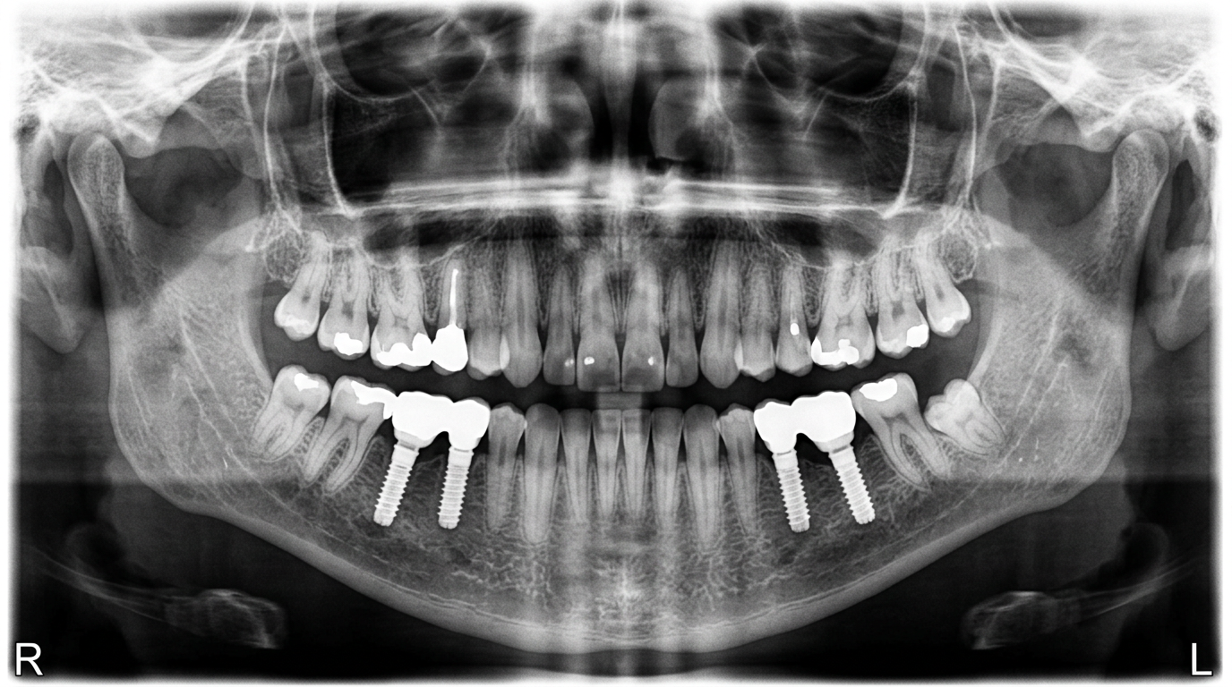 하악 사랑니 4개 동시 발치 (수평매복 포함) 파노라마 애프터