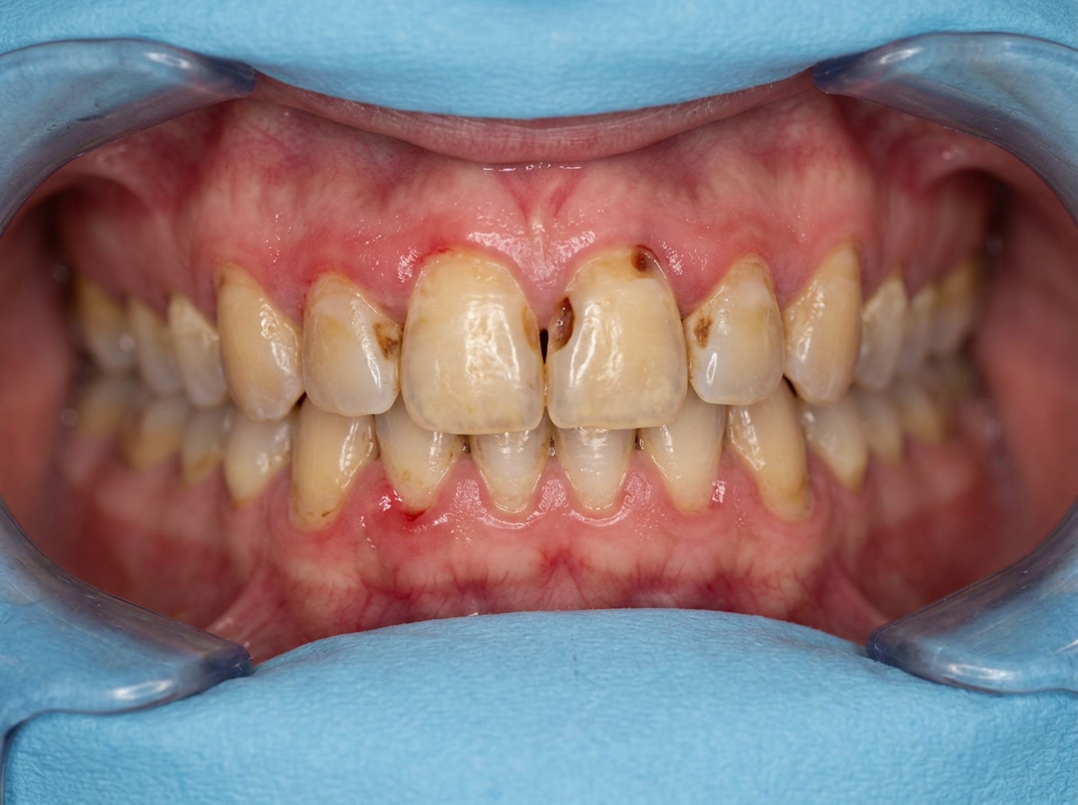 하악 구치부 임플란트 3본 식립 (10년 이상 결손) 구강 비포